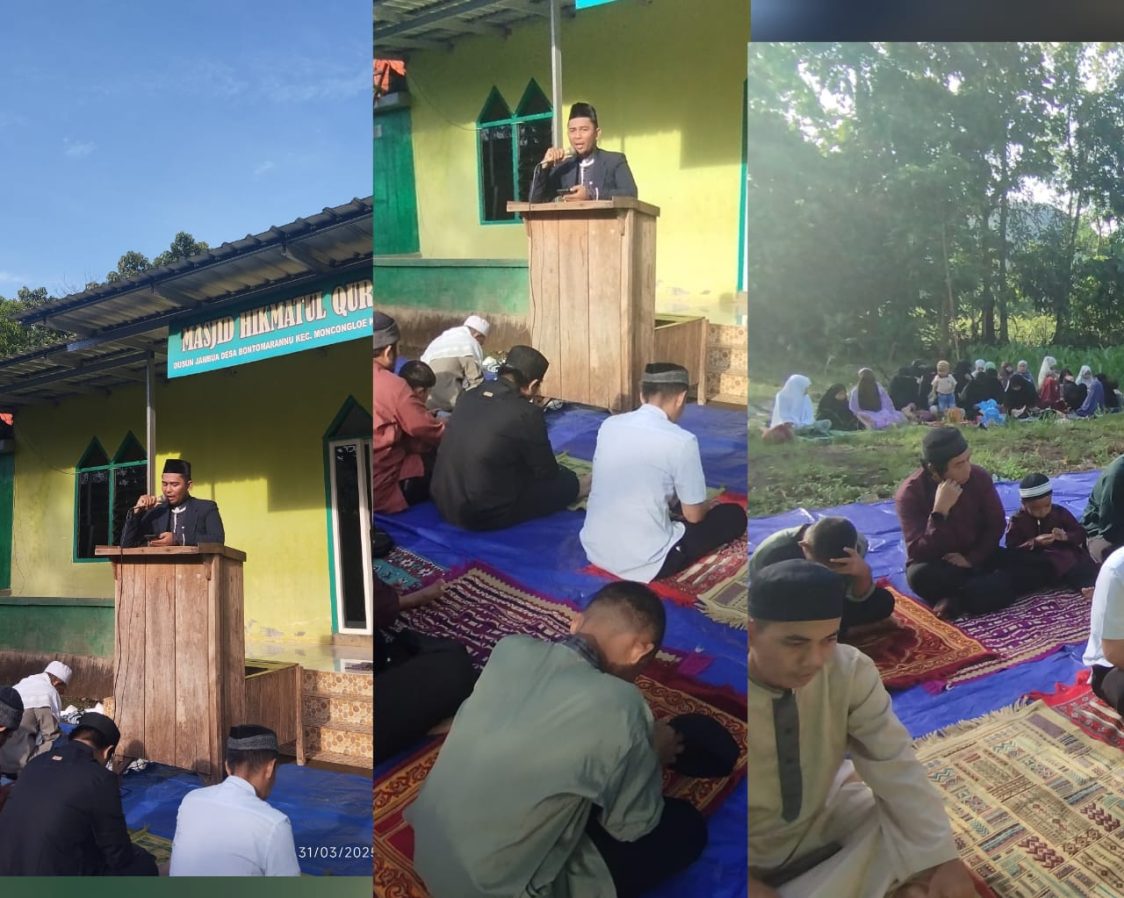 Suasana Khidmat dan Kebersamaan Warnai Sholat Idul Fitri 1446 H di Masjid Hikmatul Qur’an Maros