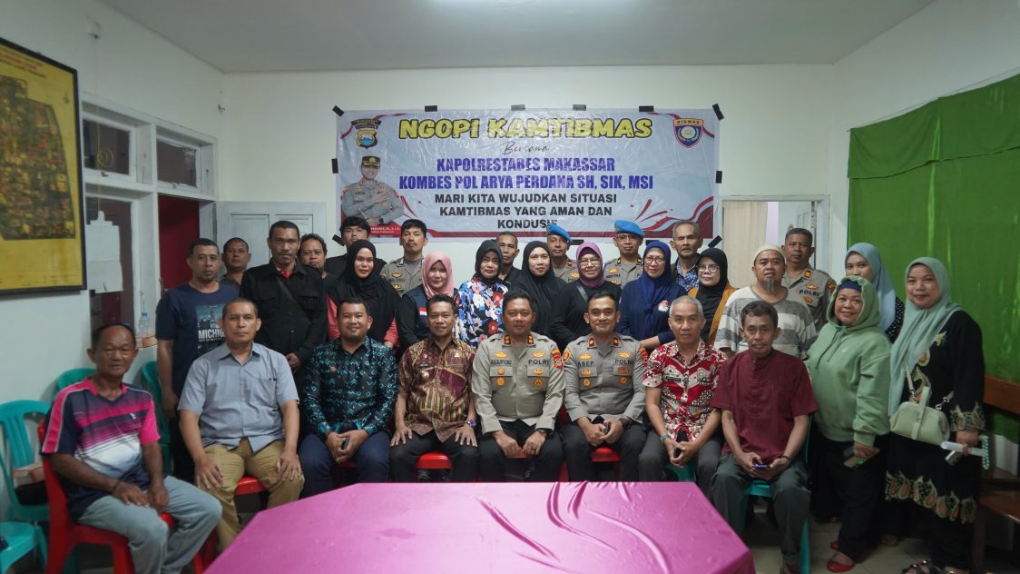 Camat Ujung Pandang dan Wakapolrestabes Makassar Gelar Ngopi Kamtibmas di Losari